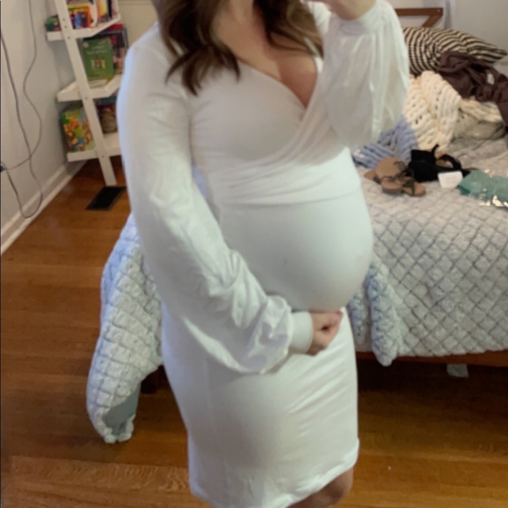 White Maternity Dress